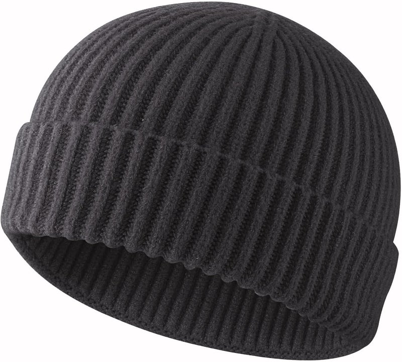 Roybens Swag Wool Knit Cuff Short Fisherman Beanie for Men Women, Winter Warm Hats - Image 1