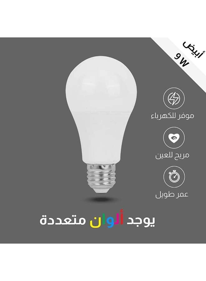 هامر همر | لمبة إضاءة LED | 9 واط | قاعدة E27 | أبيض 6500 كلفن | 6 سم | للإنارة المنزلية والتجارية | لمبة موفرة للطاقة - Image 1