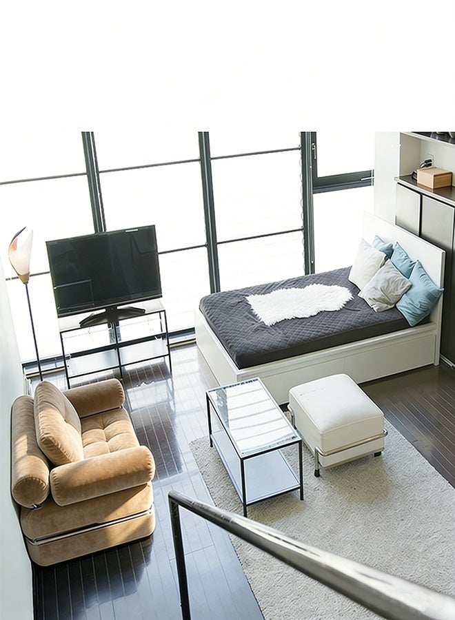 ميريزا سرير أريكة قابل للطي بمقاس فردي | كرسي نوم قابل للتحويل مع وسادة، مرتبة قابلة للطي ودعم للظهر، أريكة أرضية محمولة للمنزل, غرفة المعيشة وغرفة النوم - Image 2