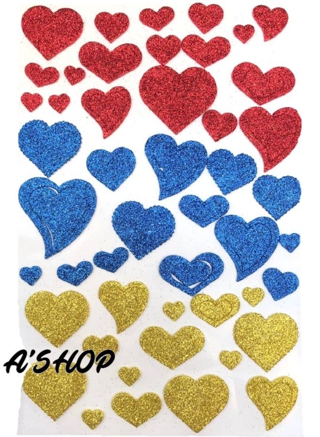 A'SHOP Glitter Foam Self Adhesive Alphabets, Butterflies, Stars, Numeric, Hearts, Flowers & Smiley Mix Stickers for Art and Craft (Multicolour, Medium) - Set of 7 Sheets - Image 5