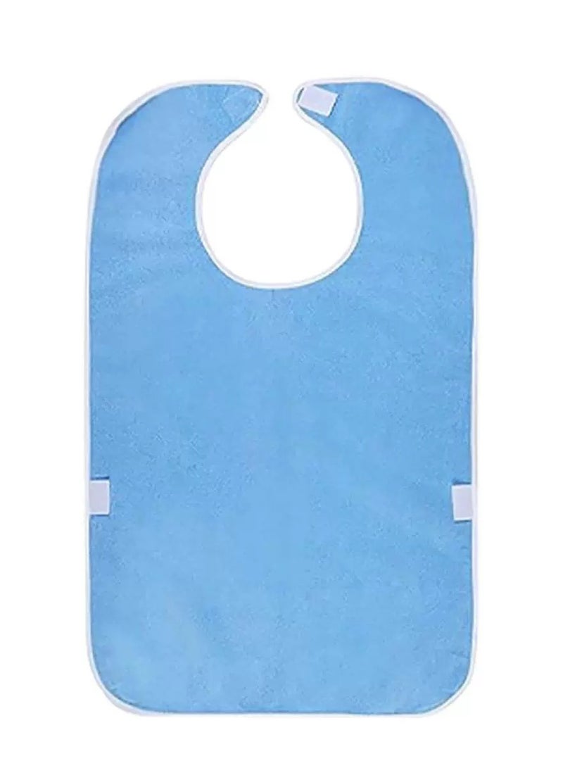 Waterproof Adjustable Elderly Care Bib with Food Catcher Pocket - Reusable Feeding Aid & Rehabilitation Bib for Adults - Image 2