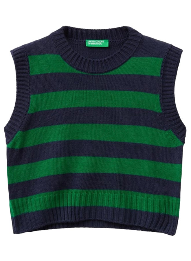 Benetton TWO-TONE STRIPED VEST  - Image 1
