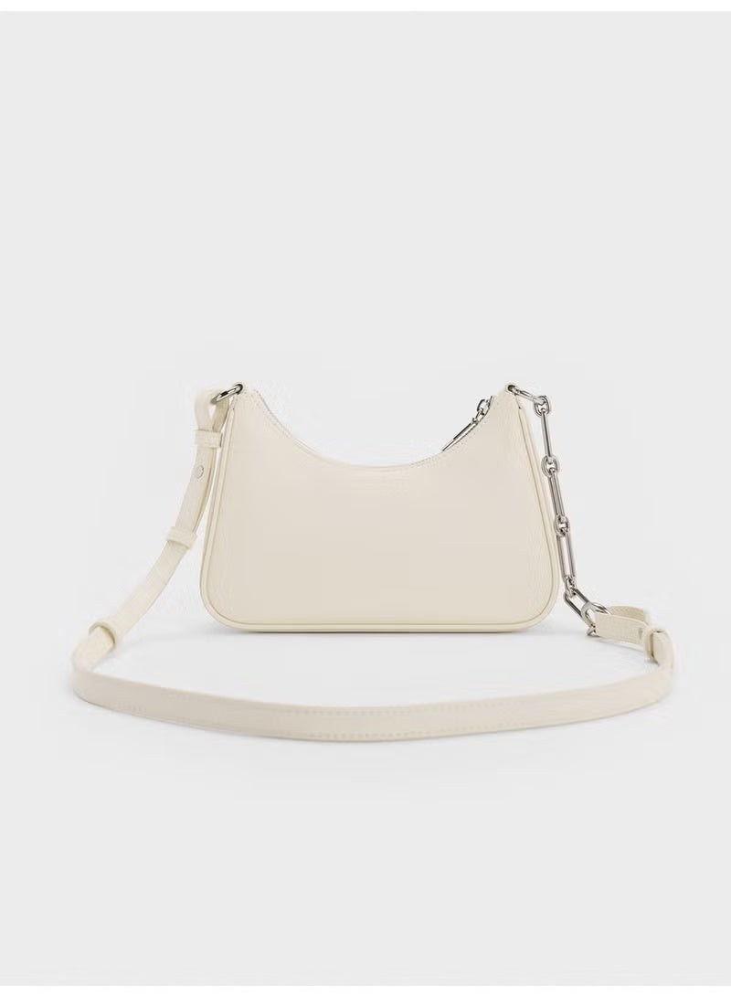 تشارلز & كيث حقيبة كتف وحقيبة صدرية للسيدات من تشارلز آند كيث - موديل "لين" بسلسلة حلقية مترابطة - Image 3