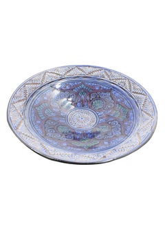 Moroccan Handmade Hand Painted Display Plate Carving Work 36 X 8 cm