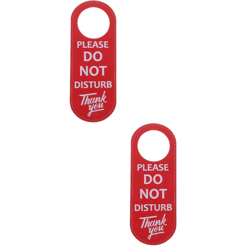 2pcs Do Not Disturb Door Sign Please Knock Room Sign Door Knob Sign Double Sided Door Hanger Sign - Image 1
