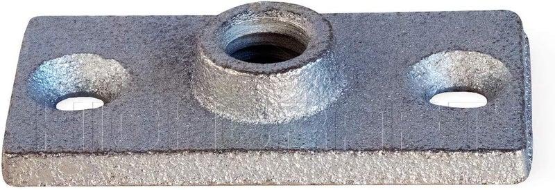 HIGHCRAFT PLTG12-20 Ceiling Flange; Hanger Plate for 1/2 in. Threaded Rod (Not Pipe), for DYI Plumbing and Industrial Decor, 1-3/8 W x 3-5/16 L, Galvanized Iron - Image 1