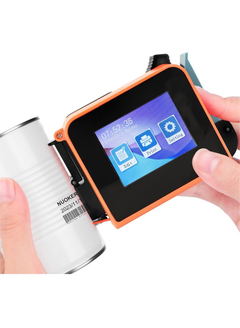 Arabic TIJ-T1 Portable Handheld Inkjet Printer, Mini Handheld Printer with Solvent Quick Drying Ink Cartridge Pocket Inkjet Coding Machine for Date Logo Batch Series Number Barcode QRCode, etc. - Image 1