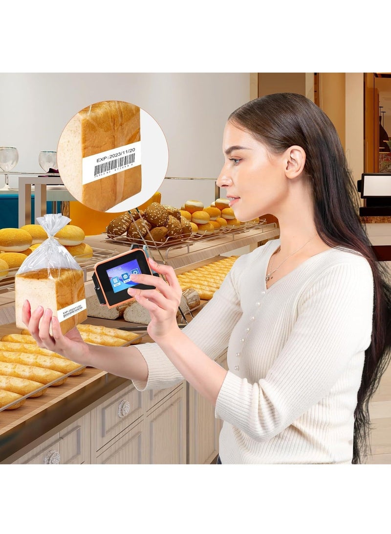 Arabic TIJ-T1 Portable Handheld Inkjet Printer, Mini Handheld Printer with Solvent Quick Drying Ink Cartridge Pocket Inkjet Coding Machine for Date Logo Batch Series Number Barcode QRCode, etc. - Image 4