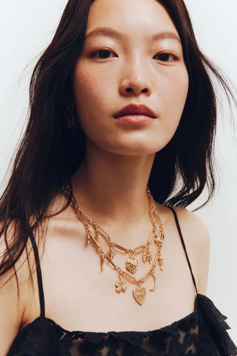 H&M Two-strand charm necklace