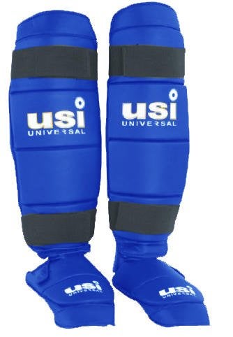 USI Shin Pads with Instep, Medium (Blue) - Image 3