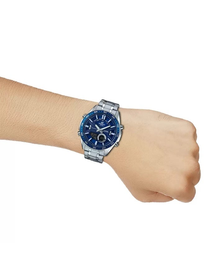Casio Edifice EFV-C100D-2AVDF Men’s Analog-Digital Watch, Blue Dial, Stainless Steel Band, 10-Year Battery, 100M Water Resistant - Image 5
