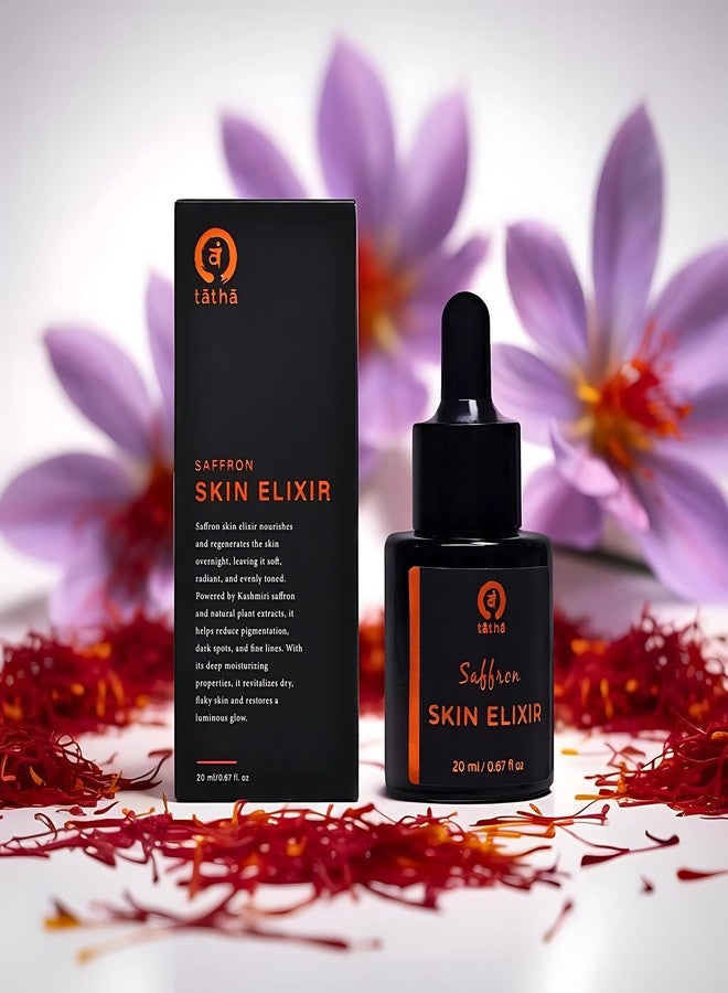 Tatha 100% Natural Saffron Oil-based Face Serum | For Ageless Beauty and Radiant Skin | 20 ml Ayurvedic Kumkumadi Tailam for Dull Skin, Dark Spots & Pigmentation - Image 1