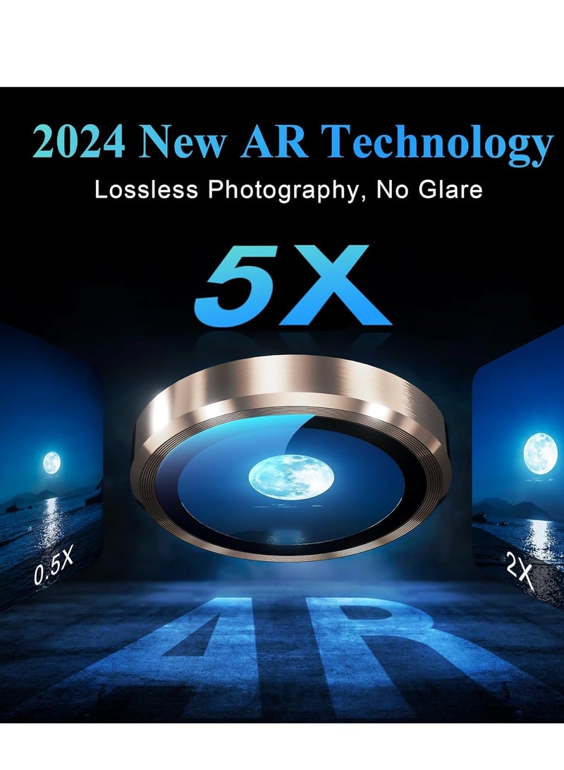 ELTRAZONE Camera Lens Protector for iPhone 16 Pro/Pro Max – Tempered Glass with Metal Frame, 1-Step Installation Tray, Case Friendly, Desert Titanium – 2 Pack - Image 4