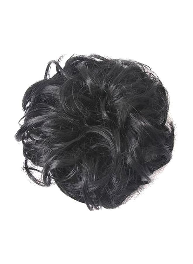 NIBEMINENT Elastic Rubber Band Hair Bun Black 5.5cm - Image 1