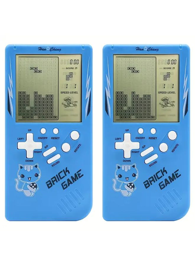 Blue Blue Two Educational Handheld Game Console Set Portable Classic Electronic Toy Gift - Image 5