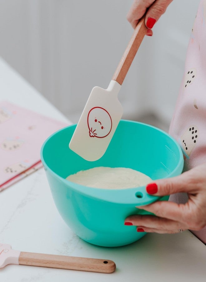 Handstand Kitchen Smoko Lil B Dumpling Kawaii Spatula Set with Silicone Scraper and Wooden Handle - Image 4