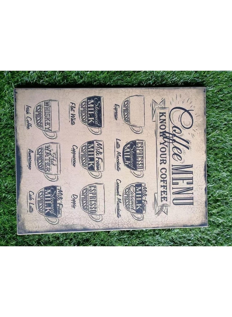 FFD Wooden Wall Hanging Coffee Manu Frame 30x40x2 - Image 3