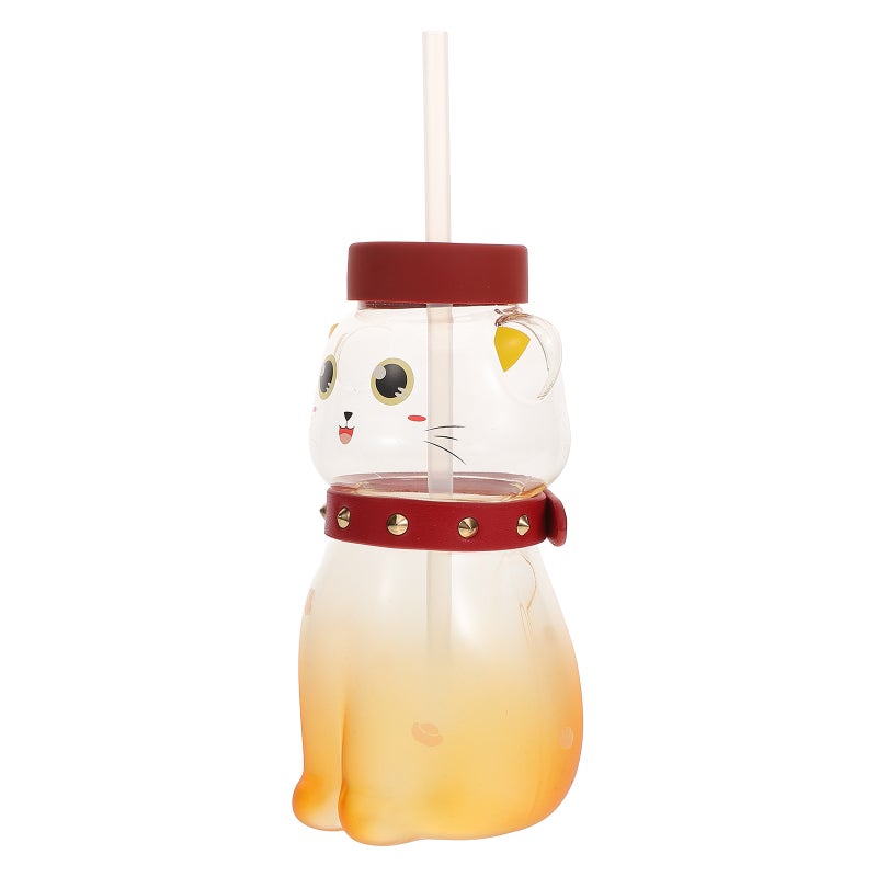 2pcs Kids Cat Bottle To Teach Drinking Novelty Cat Shaped Glass Cup Beverage Bottle With - Image 5