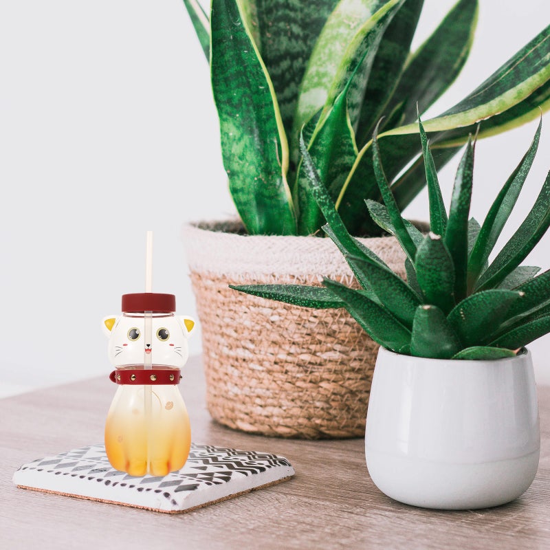 2pcs Kids Cat Bottle To Teach Drinking Novelty Cat Shaped Glass Cup Beverage Bottle With - Image 3