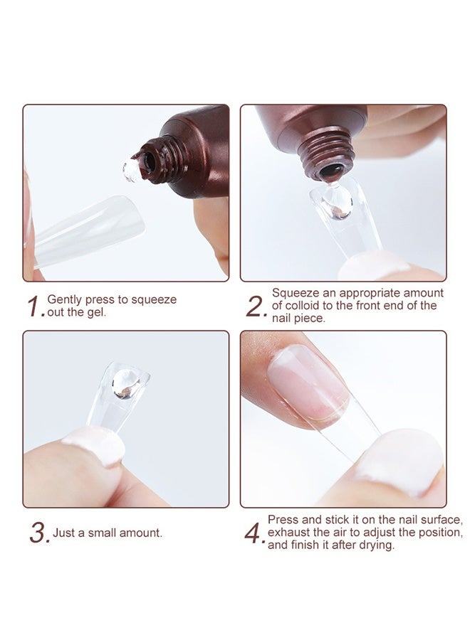 LIMEGIRL Nail Tips Glue, Super Strong Solid Glue Gel For Press On Nails , Acrylic  Nails .UV Light Curing , Long Lasting 20g Tube Design For Easier Application,For Nail Strengthening DIY Nail Art Home Salon Use - Image 4
