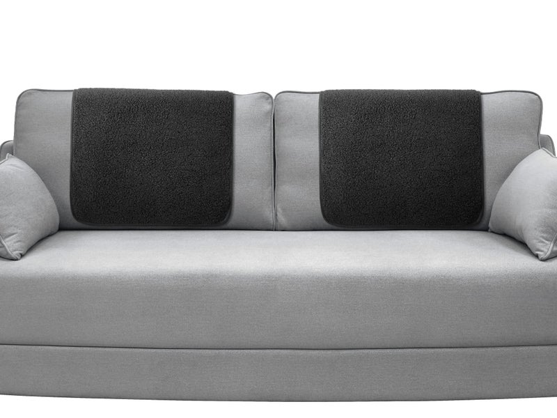 Frienda Frienda 2 Pieces Recliner Headrest Covers Sofa Headrest Protector Sherpa for Recliner Chair Couch Furniture Non Slip for Living RoomBlack 