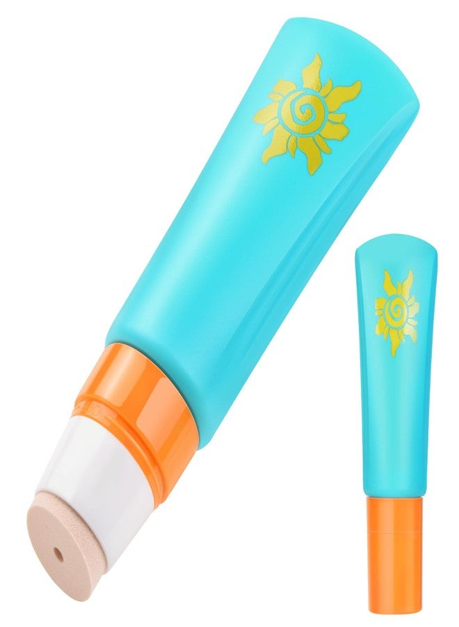 MONVIE Sunscreen Applicator, Refillable and Spill Proof Kids Sunscreen Lotion Applicator with Soft Foam Sponge For Kids, Adults & Families, Summer and Vacation 1Pcs Bule - Image 1