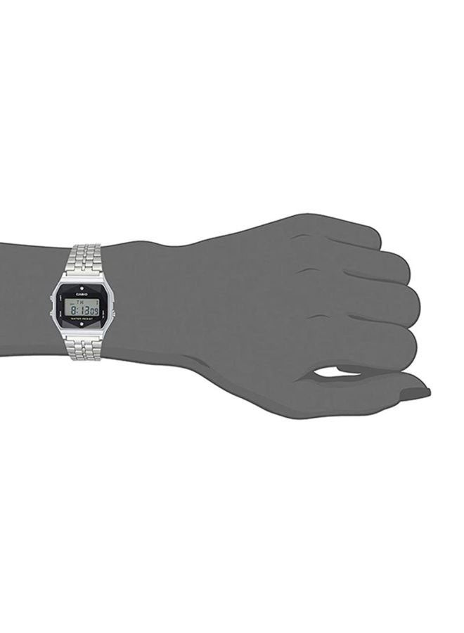 CASIO Men Vintage Water Resistant Digital Watch A159WAD-1DF - 37 mm - Silver - Image 4