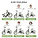 JMMD 6 in 1 Toddler Bike with Push Handle for Kids 1860 Months 12 Foldable Balance Bike with Training Wheels Pedals Brakes Kickstand Push Tricycle Toddler Gift Toys for Boy Girl - Image 4