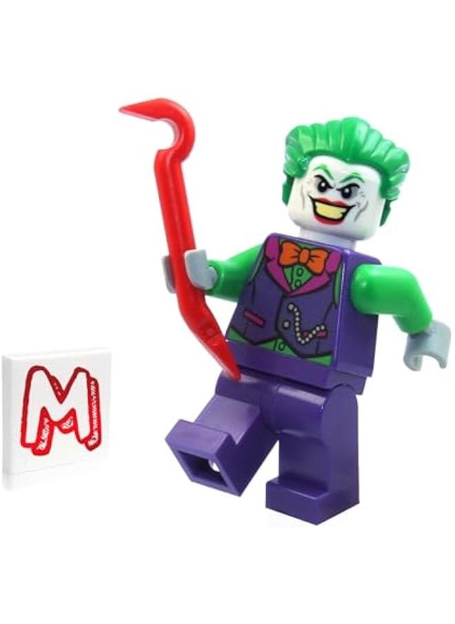 Arabest Super Heroes DC Batman Minifigure - Joker (in Orange Bow tie) with Crowbar 76119  - Image 1