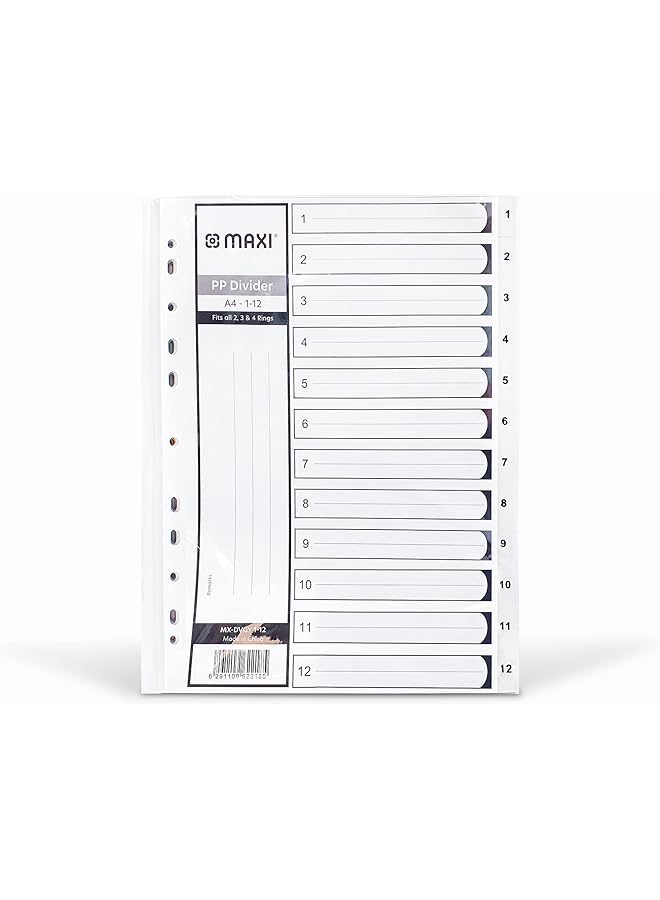 ماكسي 1 12 جزء من مقسم البولي بروبيلين باللون الرمادي - Image 1