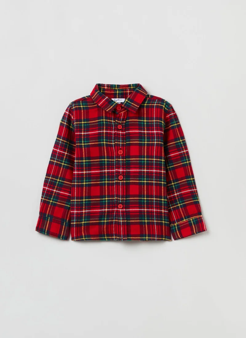 او في اس Ovs Baby Boy  Tartan Check Shirt