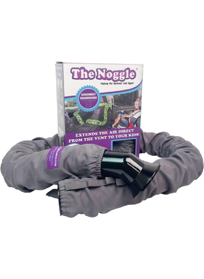 NOGGLE, 8ft - Kids Personal Air Conditioning System, Made in USA, Directs Cool Air to Children in The Backseat - Air Conditioning Vent Hose for Vehicles, Making The Back Seat Cool Again - Grey - Image 1