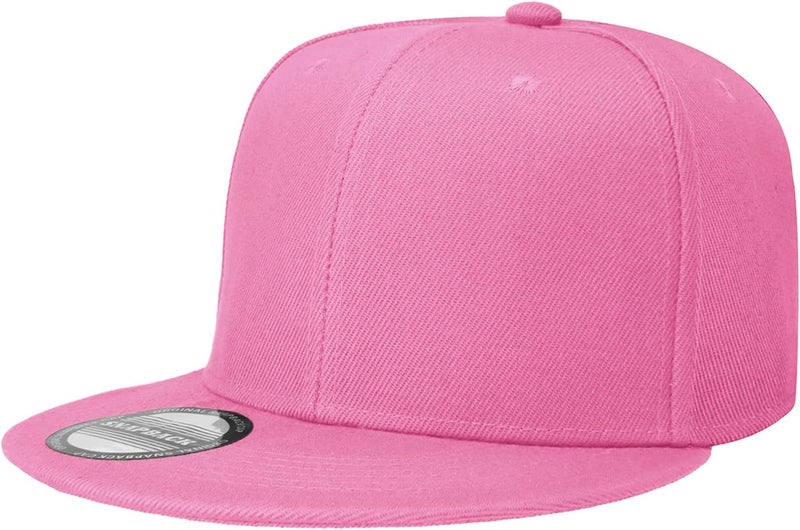 Falari Classic Snapback Hat Cap Hip Hop Style Flat Bill Blank Solid Color Adjustable Size - Image 1