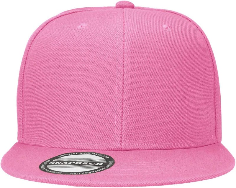 Falari Classic Snapback Hat Cap Hip Hop Style Flat Bill Blank Solid Color Adjustable Size - Image 4
