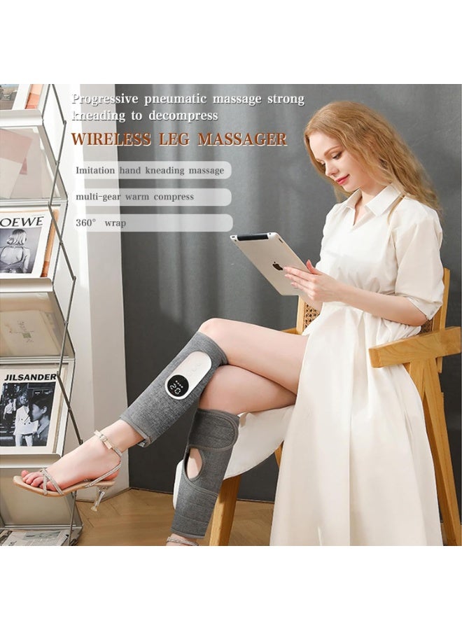 Halamine 2 PCS Leg Massager, Calf Air Compression Massager with Heat, 3 Modes 3 Intensities for Circulation, Leg Pain Relief & Muscle Relaxation, Home Use - Image 5