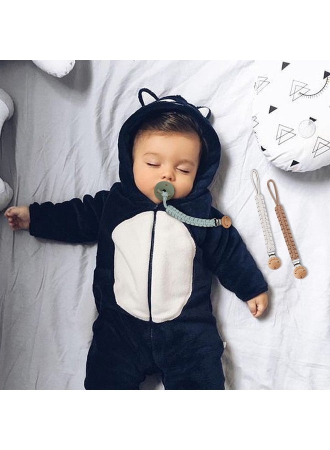 Kapihouse Pacifier Clip for boy 9.2 Inch Pacifier Leashes woodern Clips Teething Toy with Handmade Braided Cotton Modern Unisex Baby Shower Birthdays Christmas Set (3 Pack Boys) - Image 4