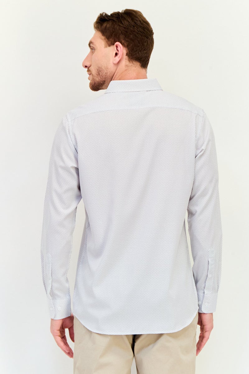 Scotch & Soda Men Modern Fit All Over Print Long Sleeve Dress Shirt, Multicolor - Image 3