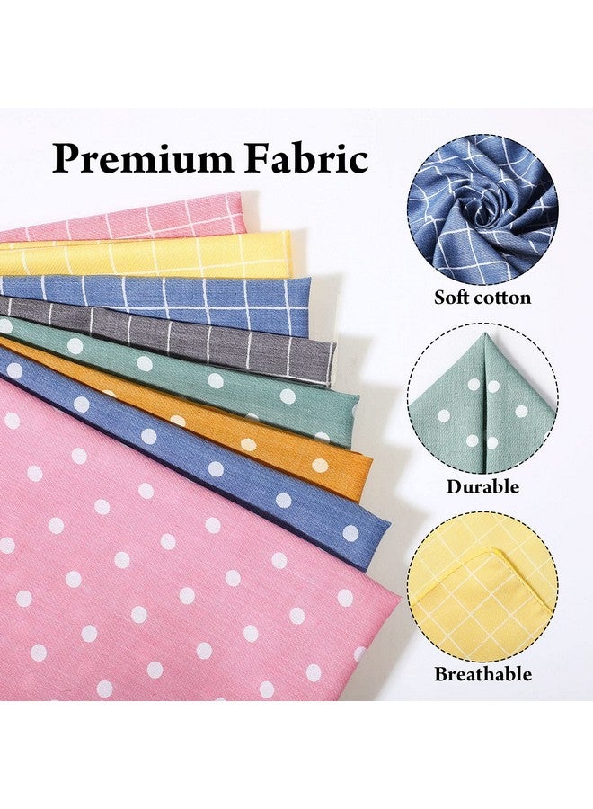 Satinior SATINIOR 8 Pieces Dog Bandanas Plaid Dots Spring Dog Bandana Triangle Scarf Soft Washable Adjustable Pet Bib Accessories for Small Medium Large Cats Pets - Image 3