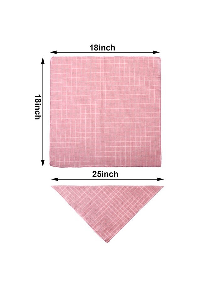 Satinior SATINIOR 8 Pieces Dog Bandanas Plaid Dots Spring Dog Bandana Triangle Scarf Soft Washable Adjustable Pet Bib Accessories for Small Medium Large Cats Pets - Image 2