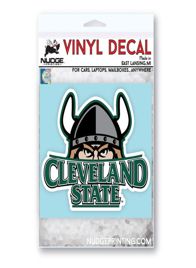 Nudge Printing NCAA Vintage Popular Car Decals (Cleveland State University) Magnus The Viking Sticker - Image 3