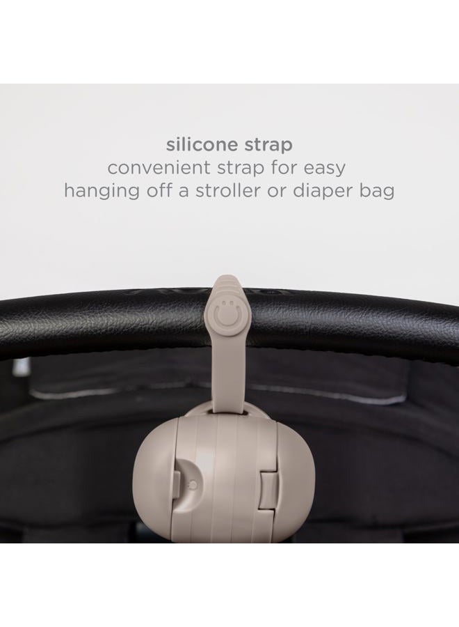 ubbi On-The-Go Dual Pacifier Holder, Keep's Baby's Binkies Clean and Accessible, Portable for Travel, Diaper Bag Accessory Must Have for Newborns, Taupe - Image 5