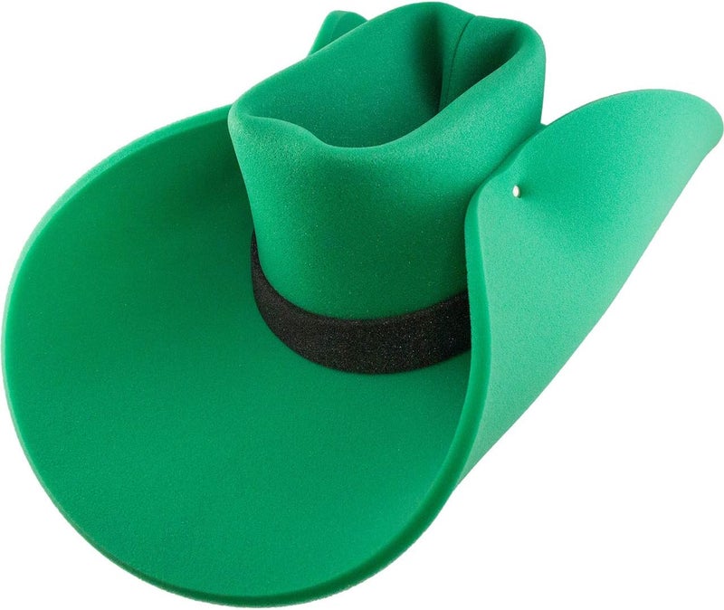 FUNSTITUTION Giant Foam Cowboy Hat - Oversized Huge Cowboy Hat - Silly, Crazy and Funny Green Hats for Adults and Kids - Image 5