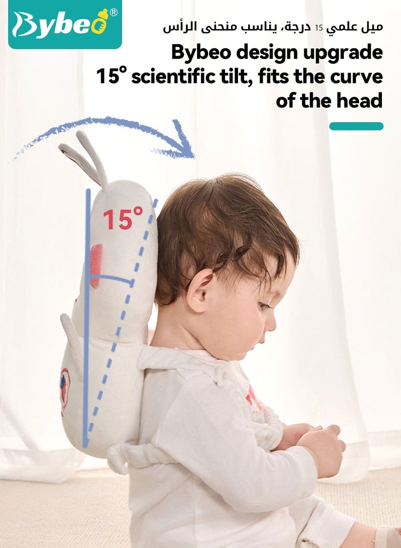 بيبو وسادة واقية لرأس الاطفال ضد السقوط مع 2 وسادات الركبة، آدات أمان لحماية رأس وظهر وركبتي الأطفال الرضع عندما يزحف ويمشى - Image 3