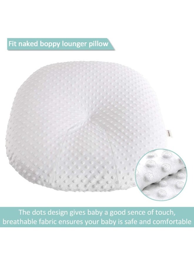 OWLOWLA Newborn Lounger Cover, Minky Removable Slipcover Fits Newborn Lounger for Baby Boy Girl(White) - Image 2