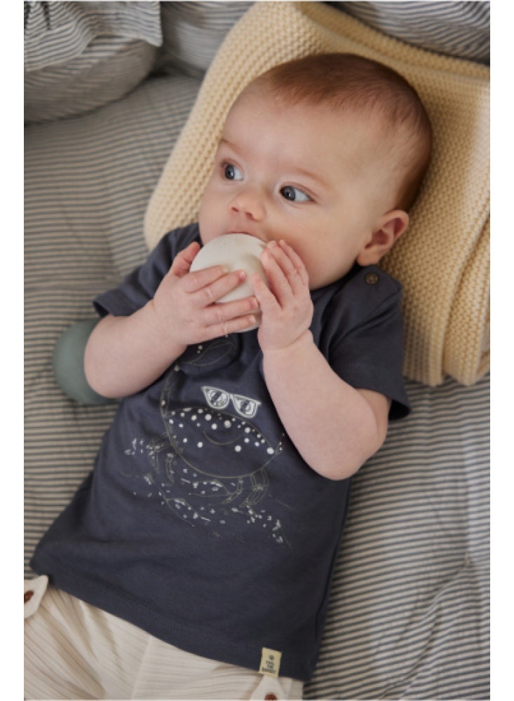 Dirkje Boys Baby Set T-Shirt Shorts Dark Blue White - Image 3