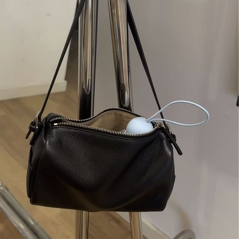 Women's Korean Style Leather Pillow Shoulder Bag - Image 1