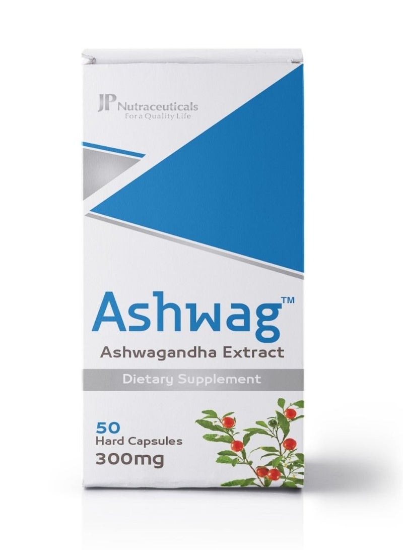 JP Nutraceuticals Ashwag Ashwagandha 300 Mg 50 Capsules  - Image 2