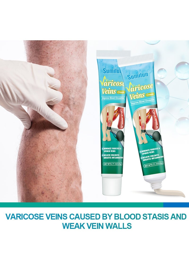 Sumifun Varicose Veins Cream Relief Phlebitis Angiitis 100% Natural Ingredients Added Eliminate the Appearance of Varicose Veins - Vein Inflammation Treatment for Men & Women 20g - Image 5