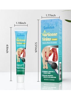 Sumifun Varicose Veins Cream Relief Phlebitis Angiitis 100% Natural Ingredients Added Eliminate the Appearance of Varicose Veins - Vein Inflammation Treatment for Men & Women 20g  - Image 2