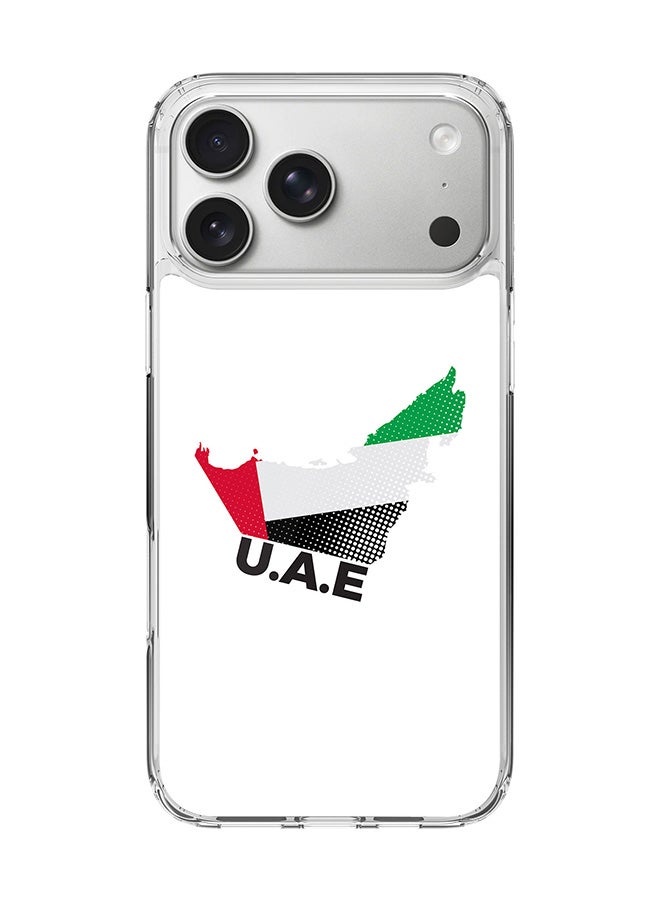 Stylizedd حافظة ماغسيف شفافة كلاسيكية لجهاز آيفون 17 برو ماكس، حافظة هجين ناعمة حواف مرنة مضادة للسقوط TPU PC جل رقيقة شفافة [مصممة لجهاز آيفون 17 برو ماكس] - خريطة الإمارات